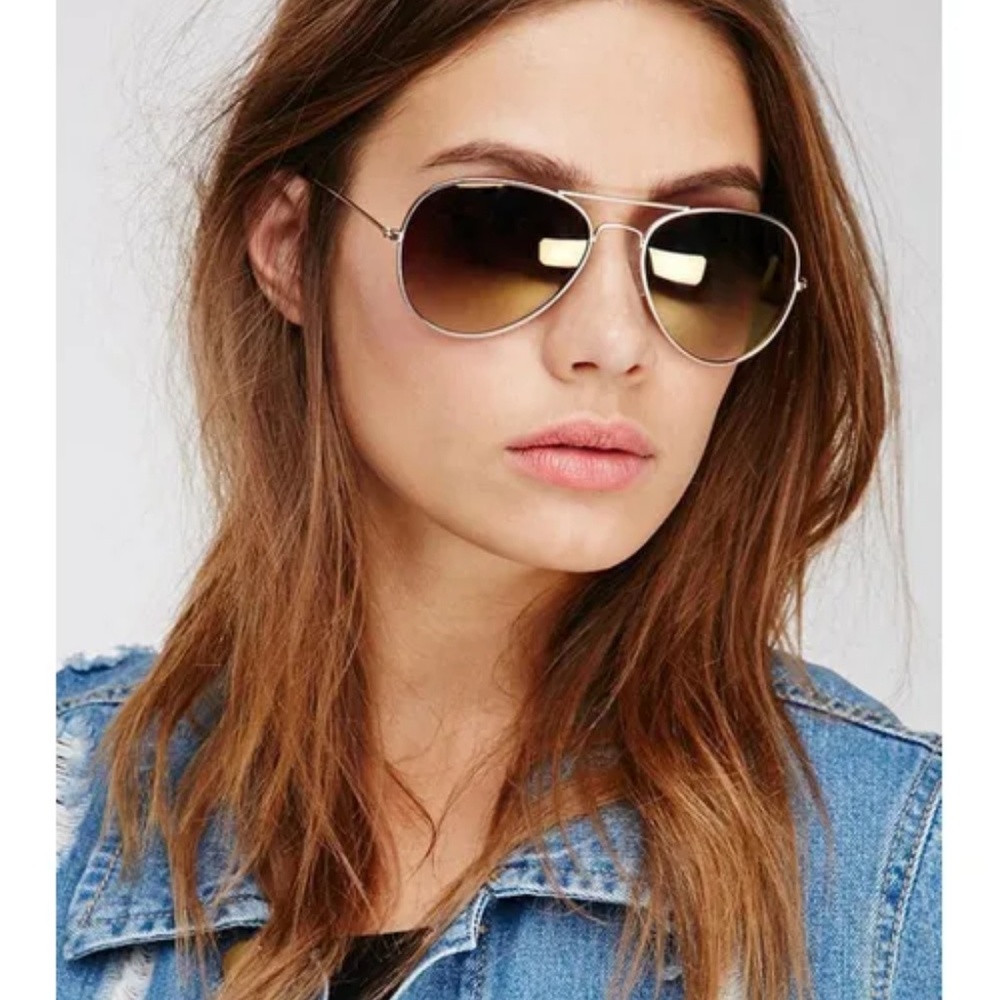 FOREVER 21 BROWN AVIATOR SUNGLASSES